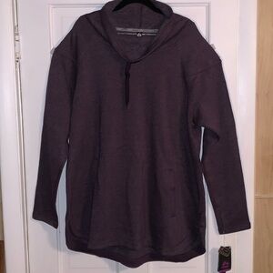 RBX Woman X-heat Fleece Size 3X Mock Turtleneck New With Tag Dark Grape Color